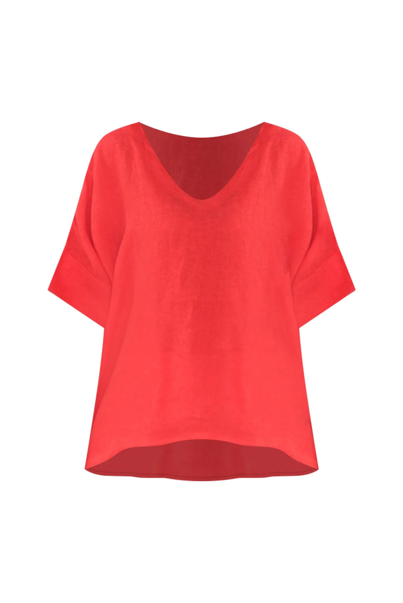 Kiro Red Linen Top