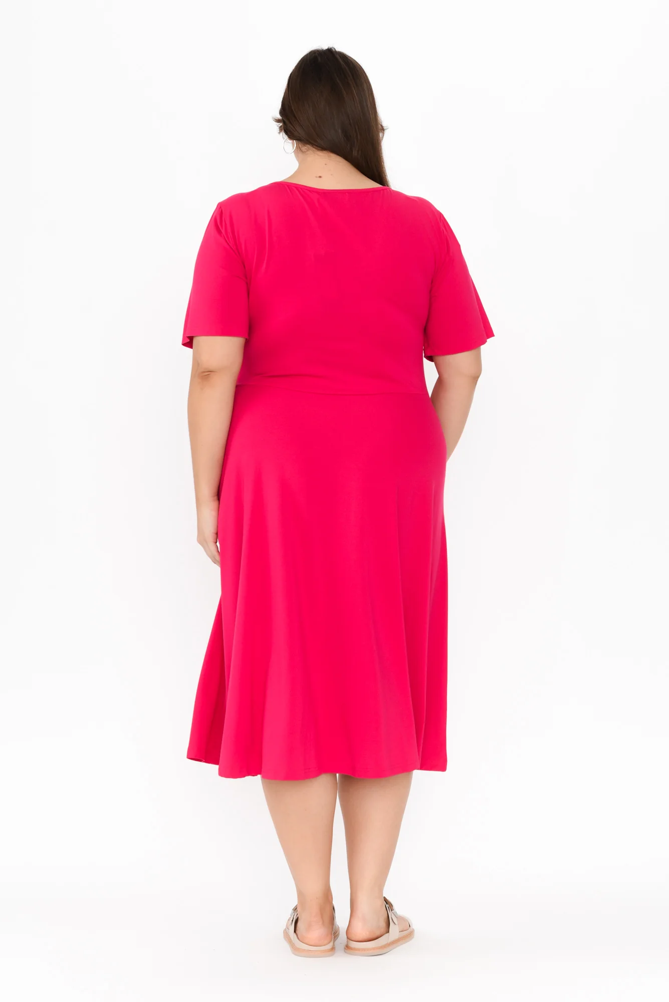 Jasmine Raspberry Bamboo Pocket Dress
