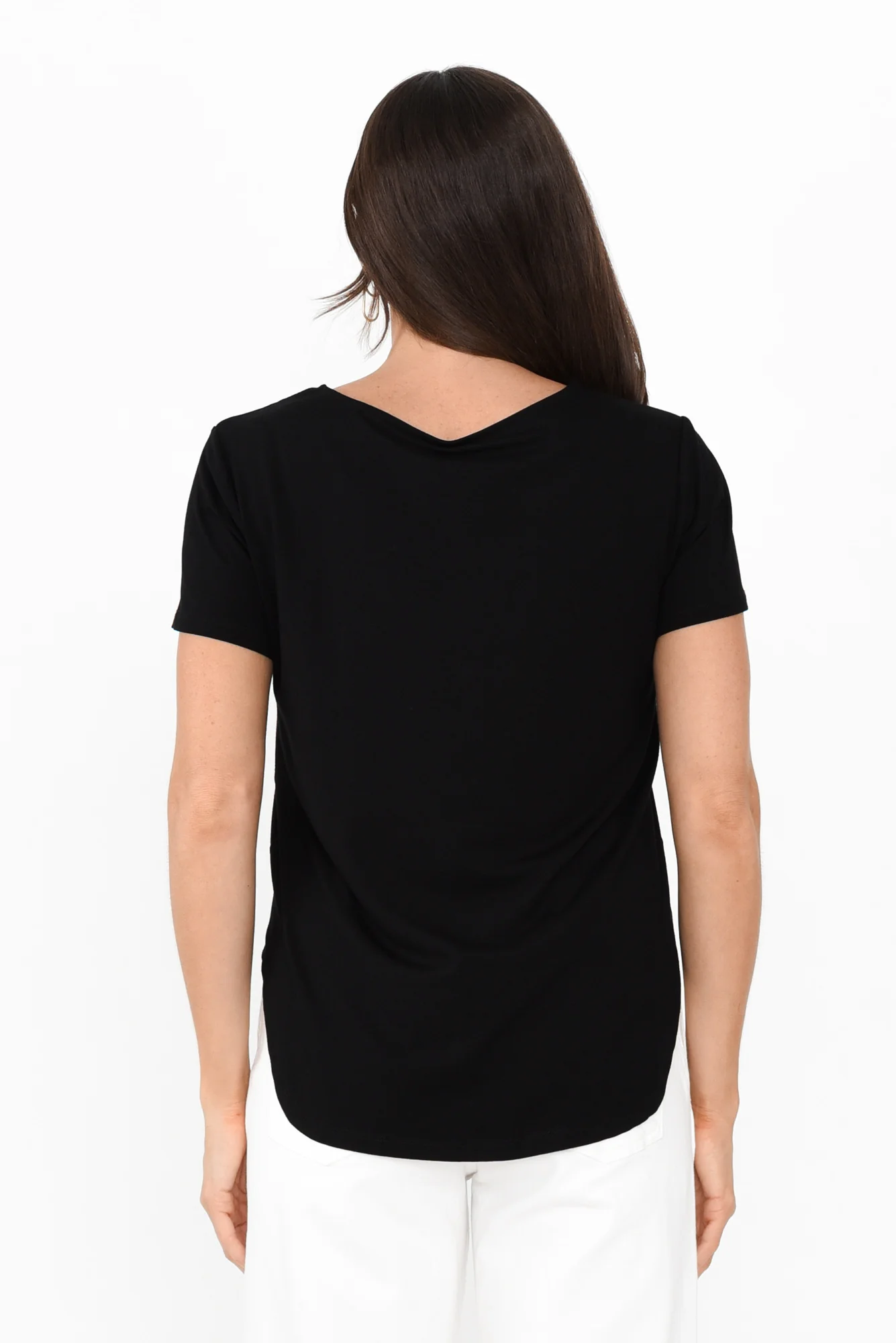 Janis Black Bamboo Tee