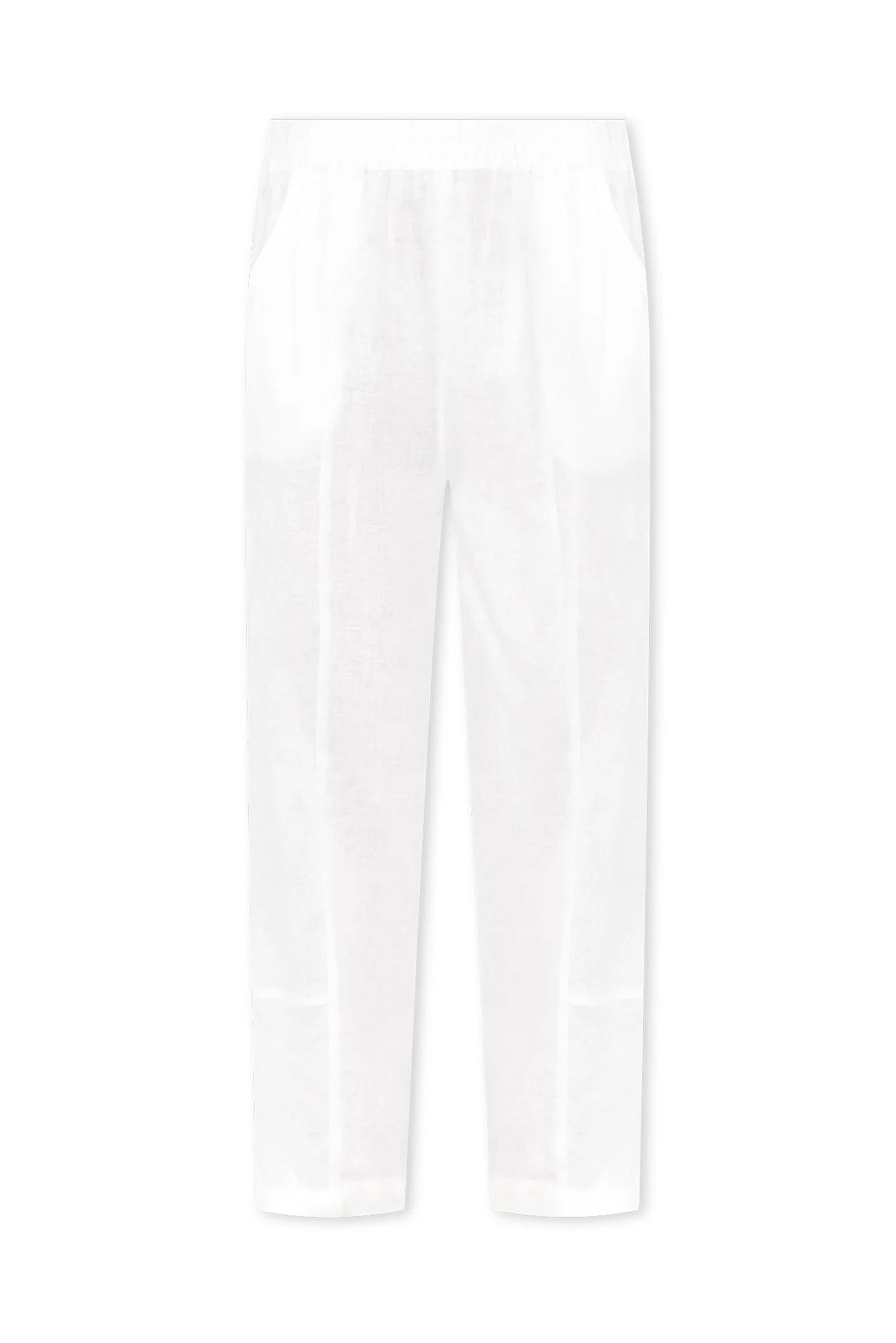 Botev White Linen Relaxed Pants