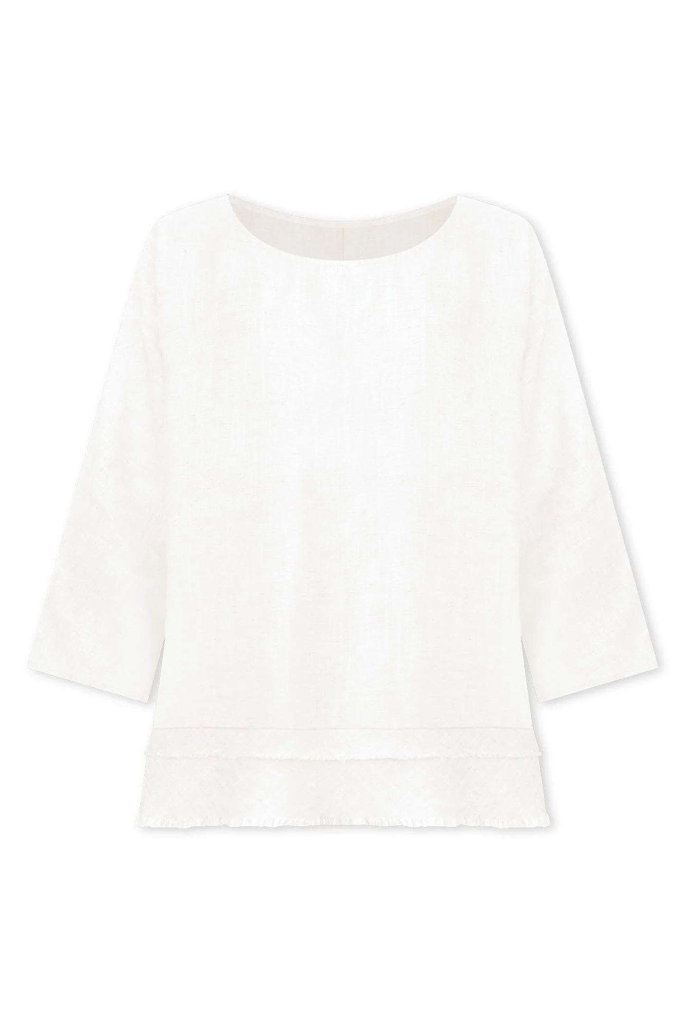 Johanna White Linen Blend Top