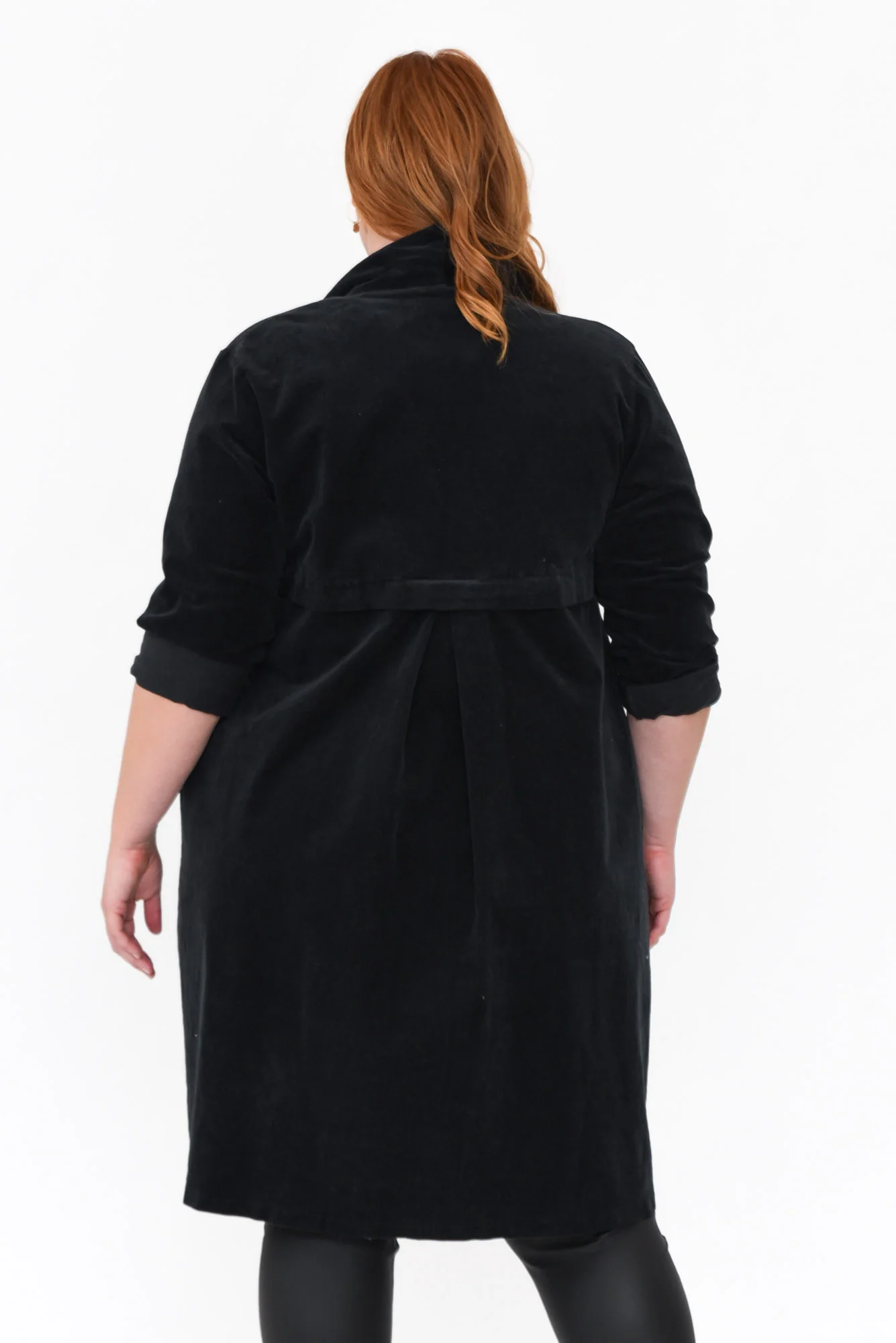 Abraham Black Corduroy Coat
