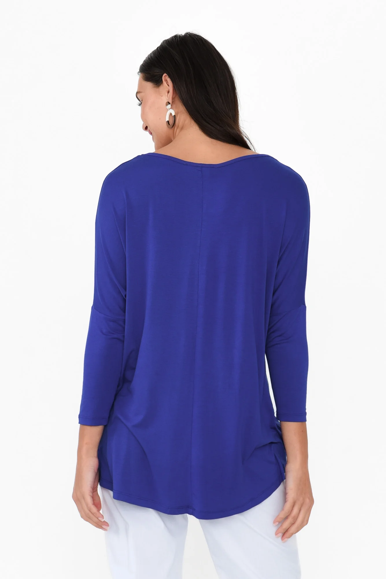 Royal Blue Milan 3/4 Sleeve Top