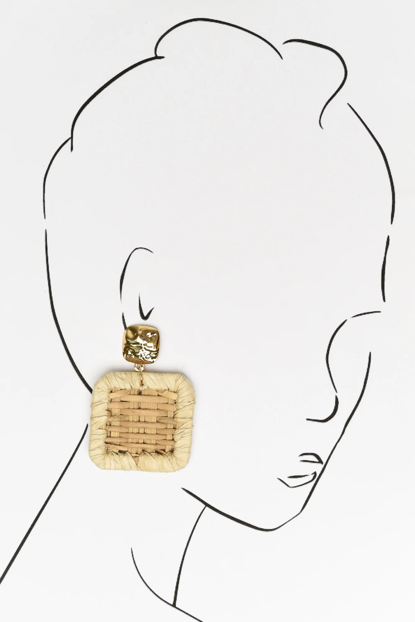 Yannick Natural Weave Drop Earrings