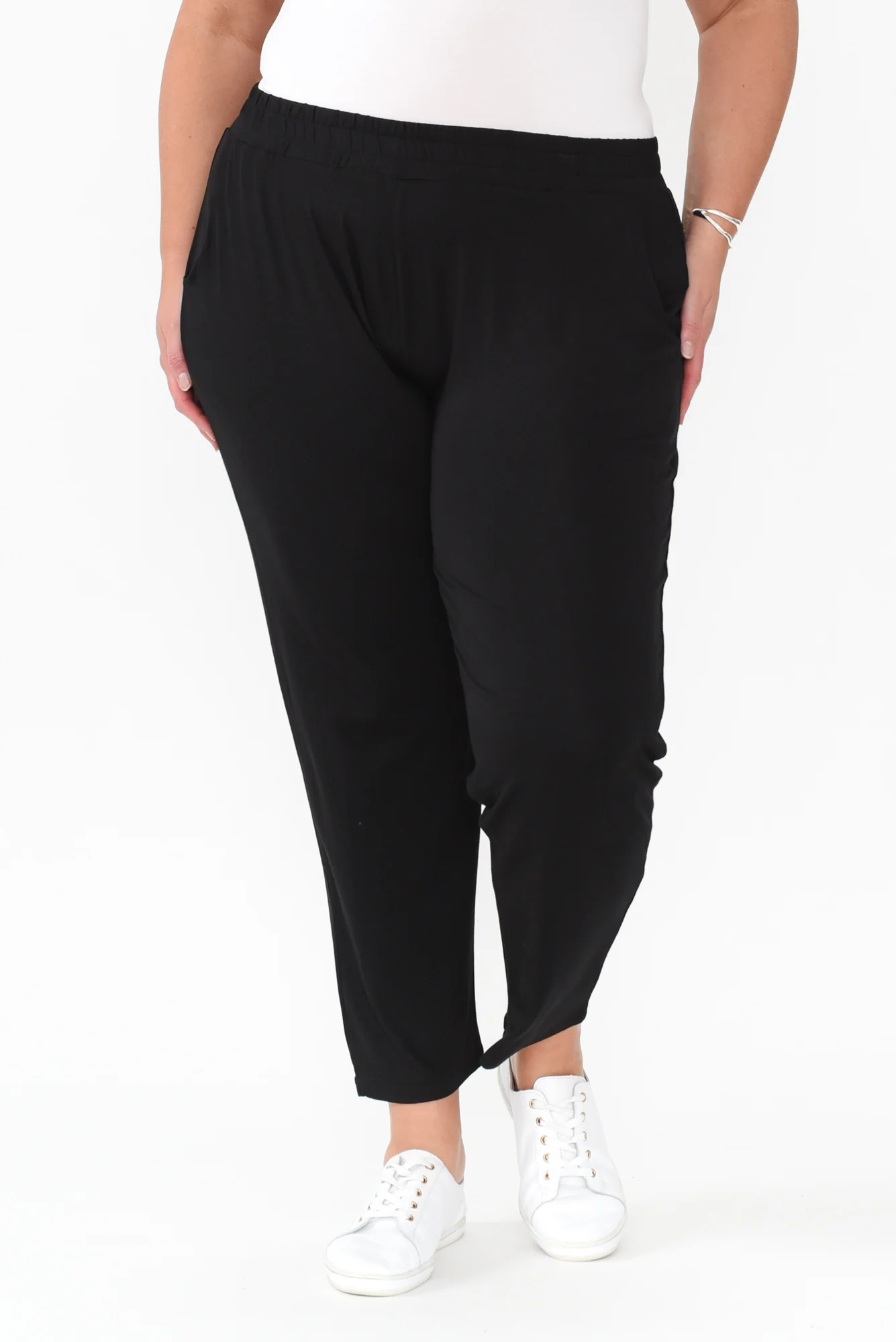 Percy Black Bamboo Pocket Pants