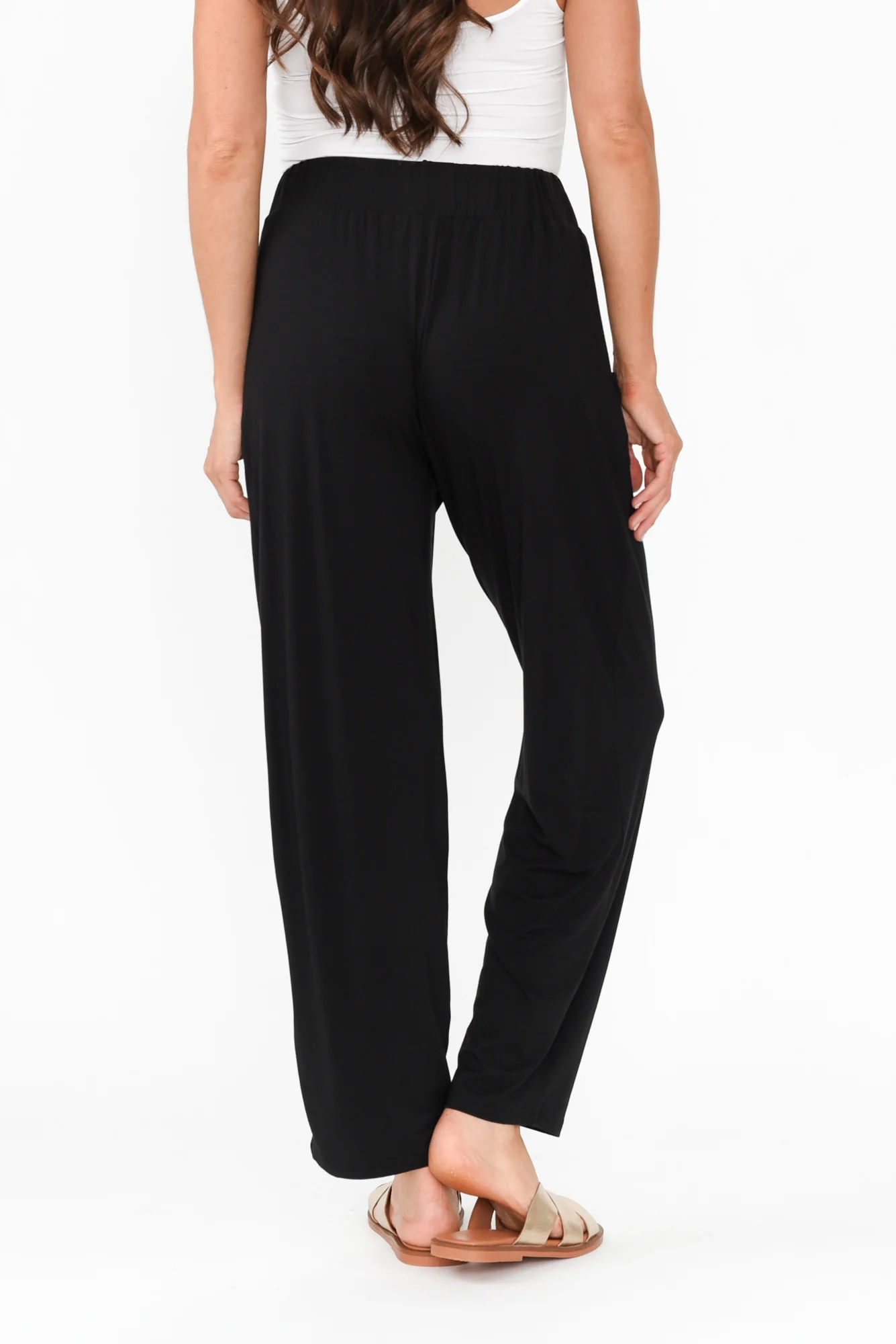 Rosella Black Bamboo Pants