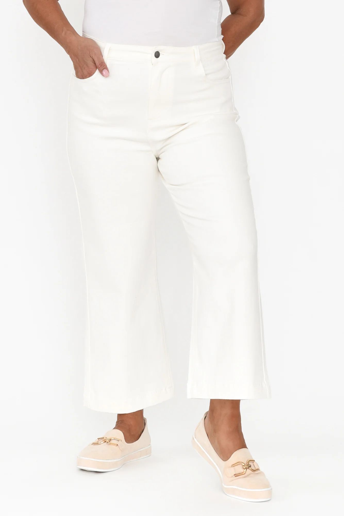 Winnie White Wide Leg Jeans