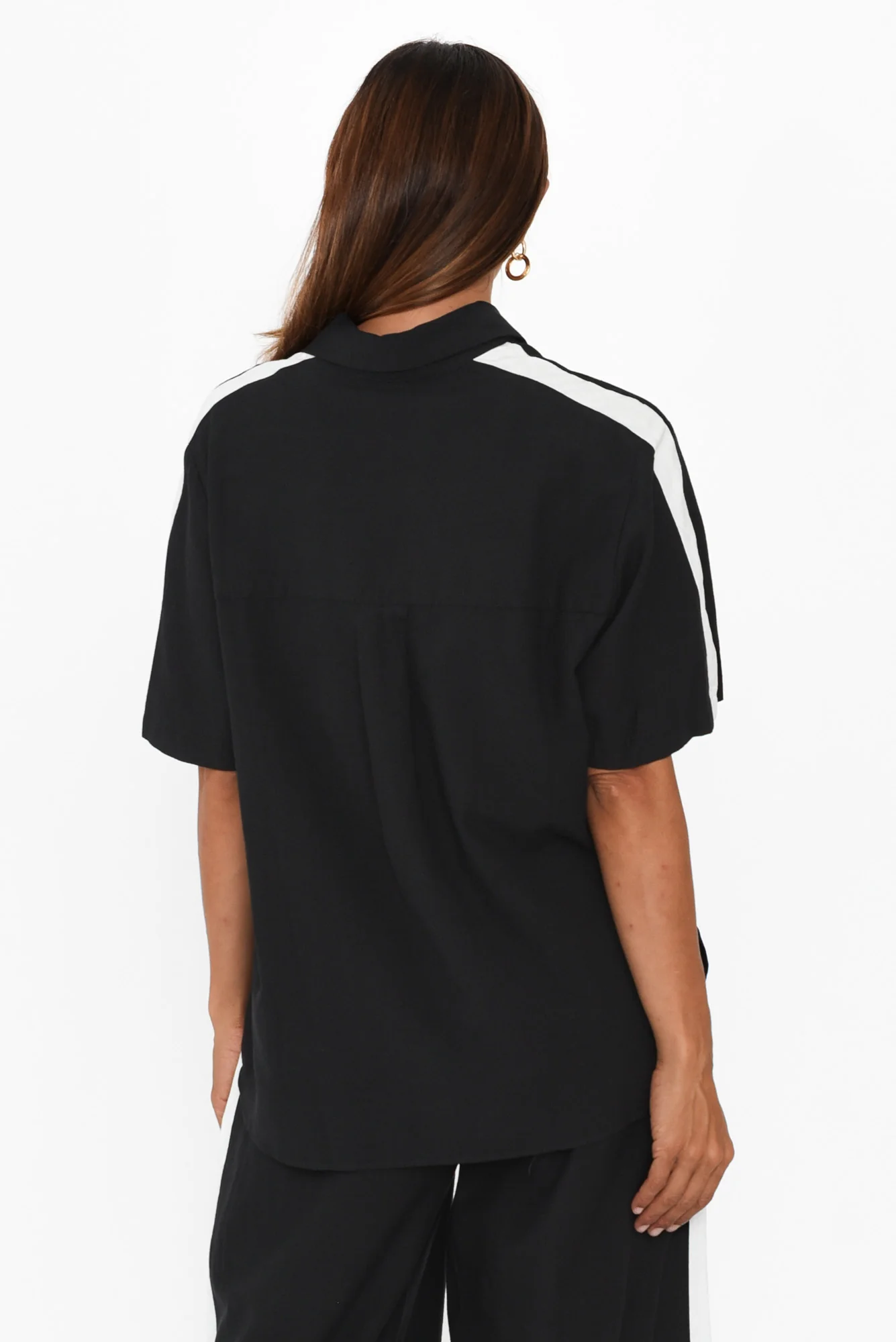 Francis Black Stripe Pocket Shirt