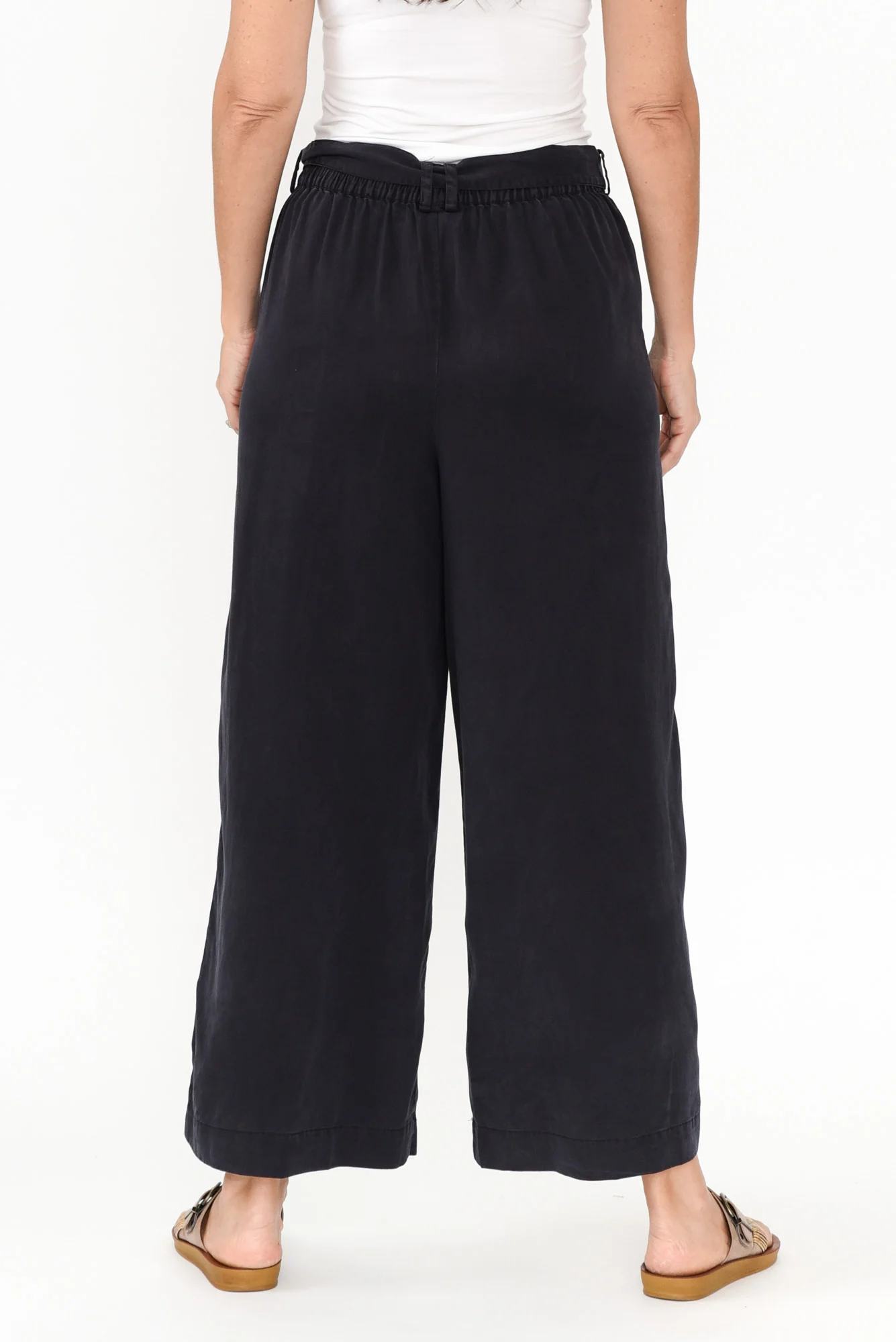 Blitz Washed Navy Lyocell Pants