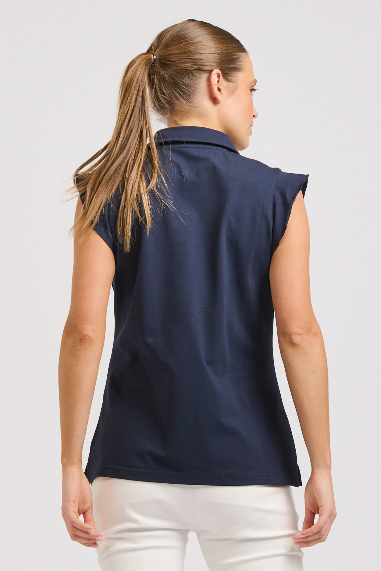 Ferra Navy Flutter Sleeve Polo