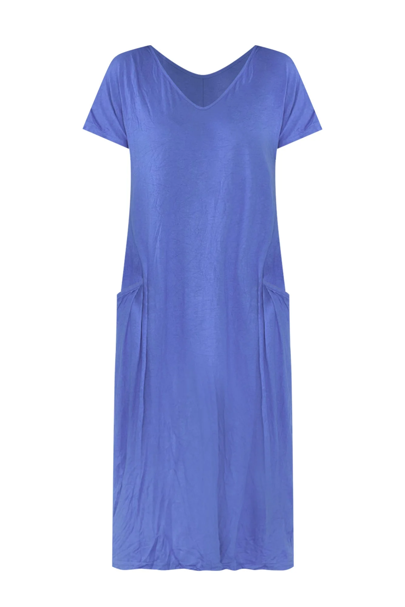 Travel Cobalt Crinkle Cotton Dress