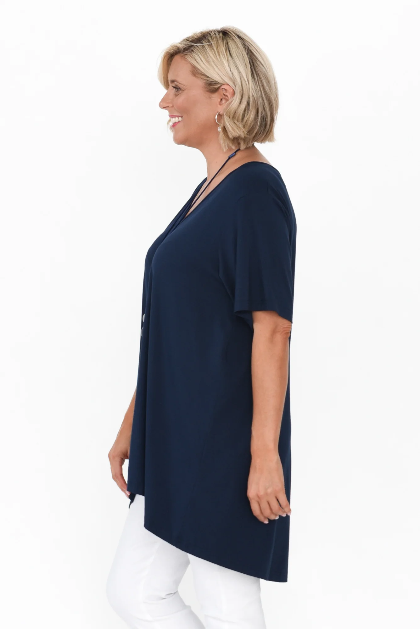 Novella Navy Bamboo Top