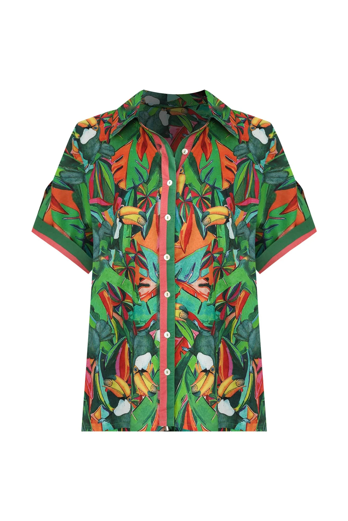 Abrie Green Jungle Cotton Shirt