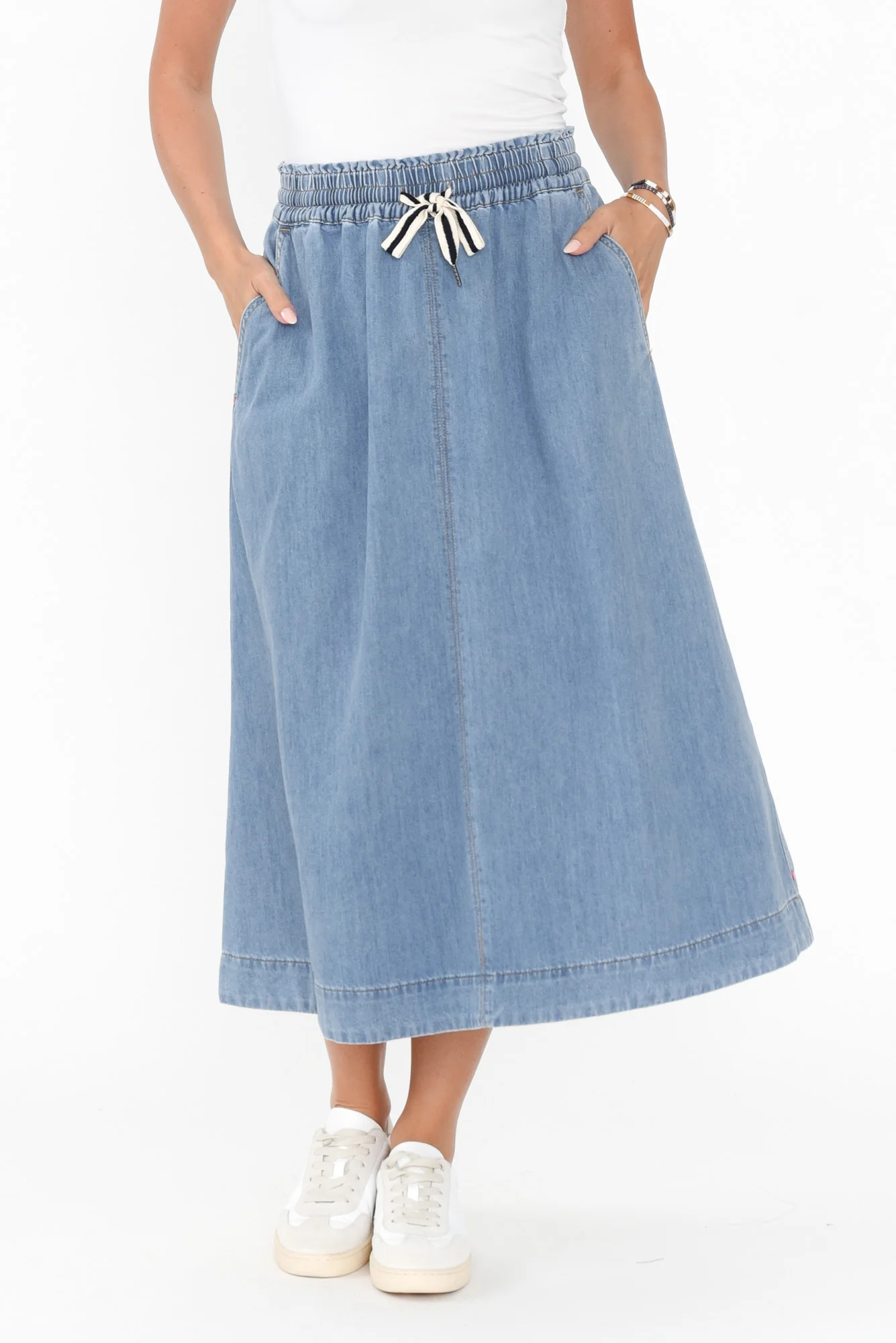 Greta Light Denim Skirt