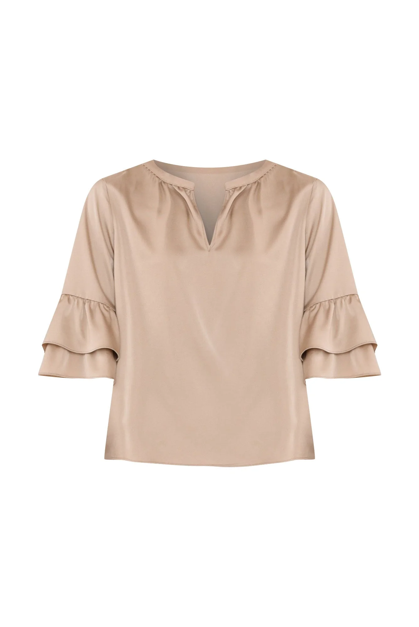 Dancer Taupe Frill Top
