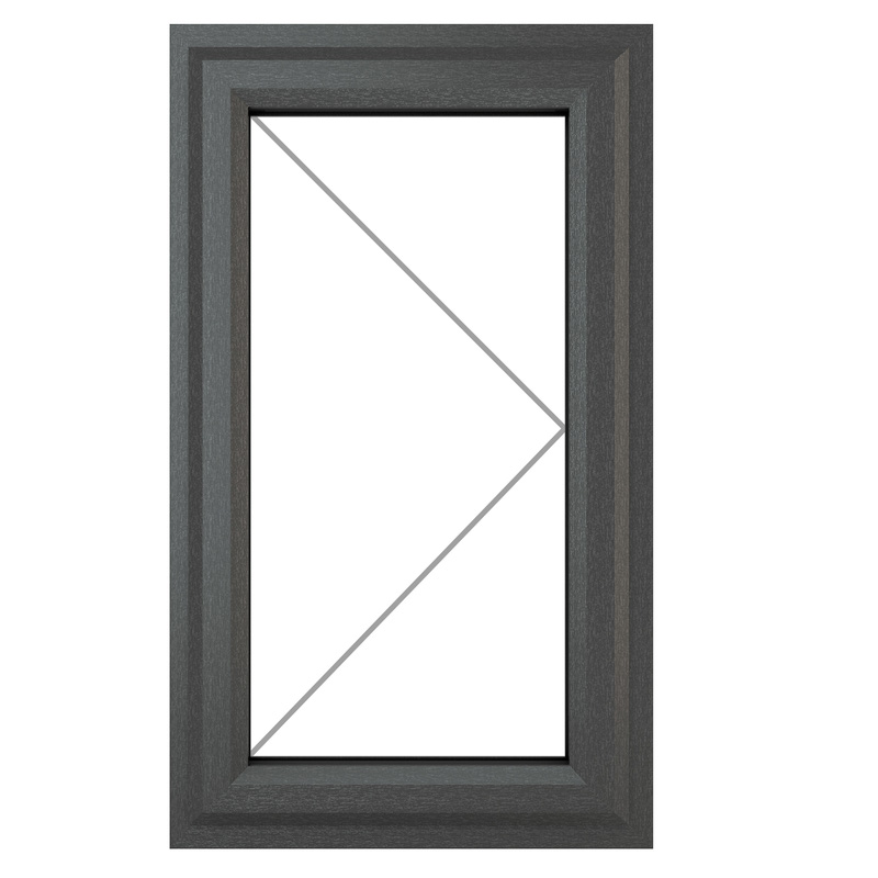 Crystal Casement uPVC Window Right Hand Opening 610mm x 1190mm Clear Triple Glazed Grey/White
