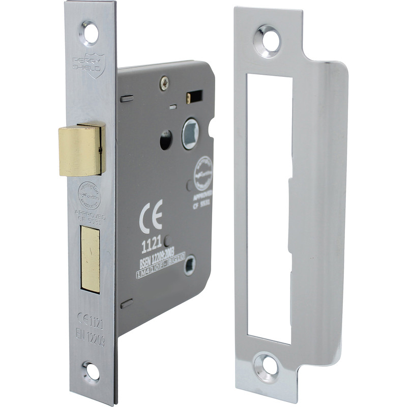 Bathroom Mortice Lock 75mm Nickel Plate