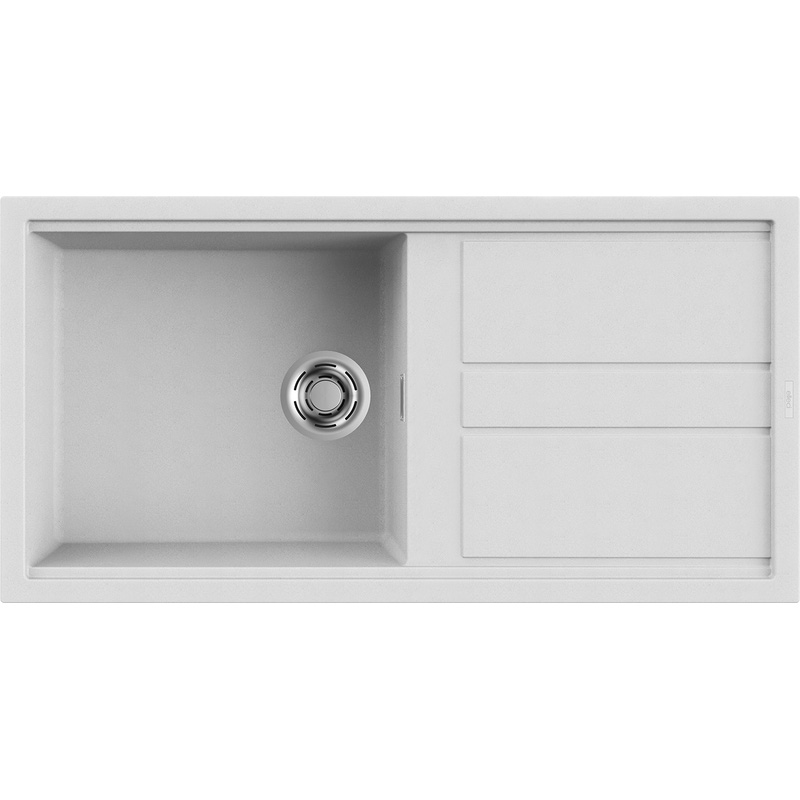 Reginox Best Reversible Composite Kitchen Sink & Drainer Single Bowl White