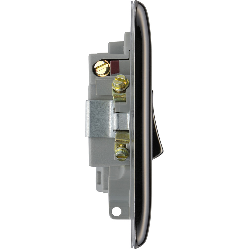 BG Black Nickel 13A Switched Fused Spur 13A