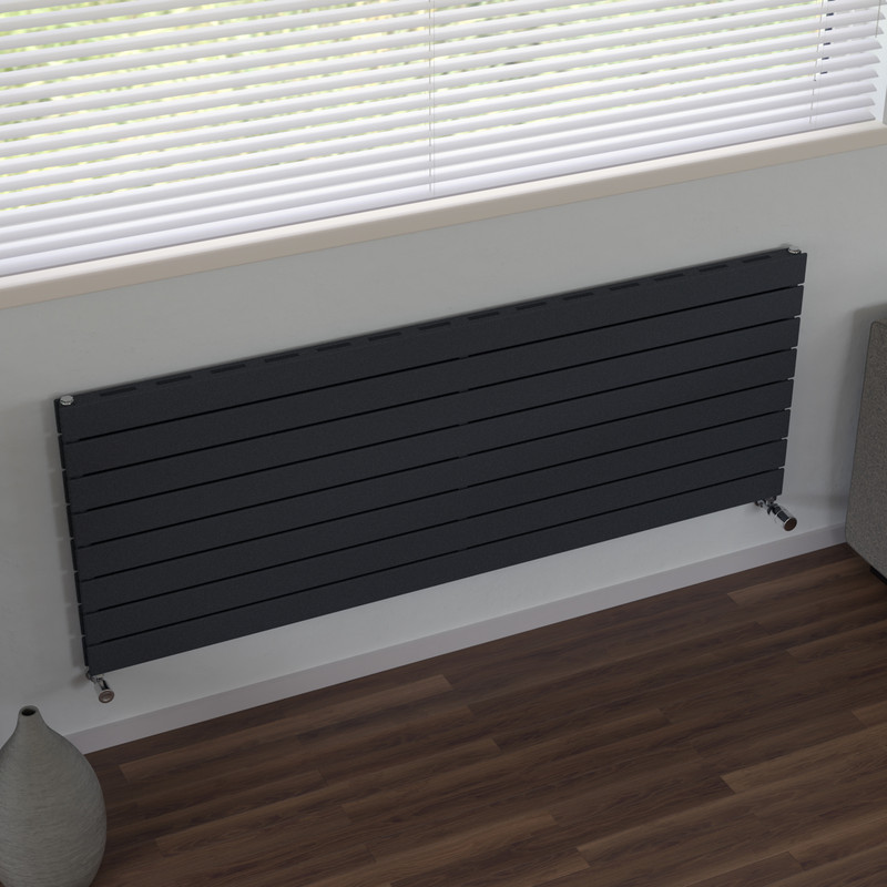 Ximax Oxford Slim Duo Horizontal Designer Radiator 595 x 1600mm 5010Btu Anthracite