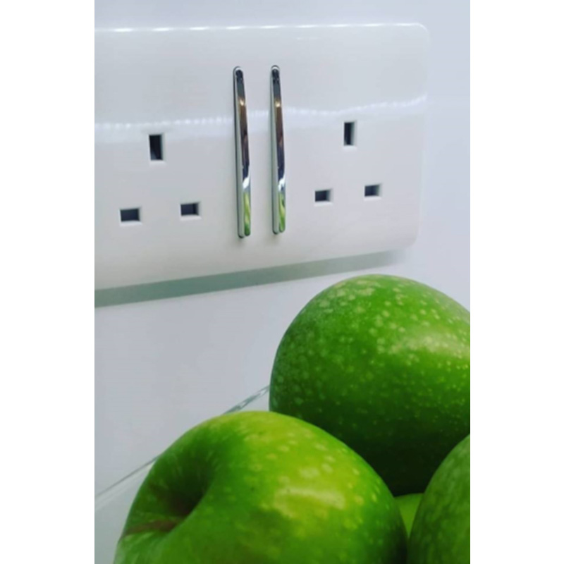 Trendiswitch White 2 Gang 13 Amp Switched Socket 2 Gang