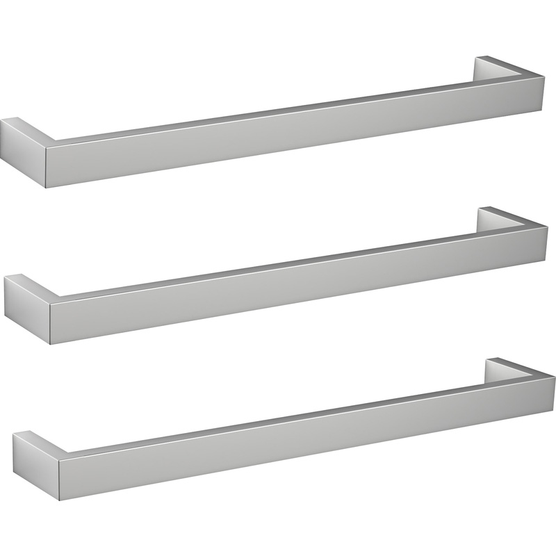 Towelrads Elcot 3 Pack Brushed Chrome Square 630mm