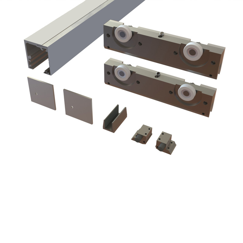 Coburn Flexiglas 120 One Door System 1500mm - Anodised Aluminium