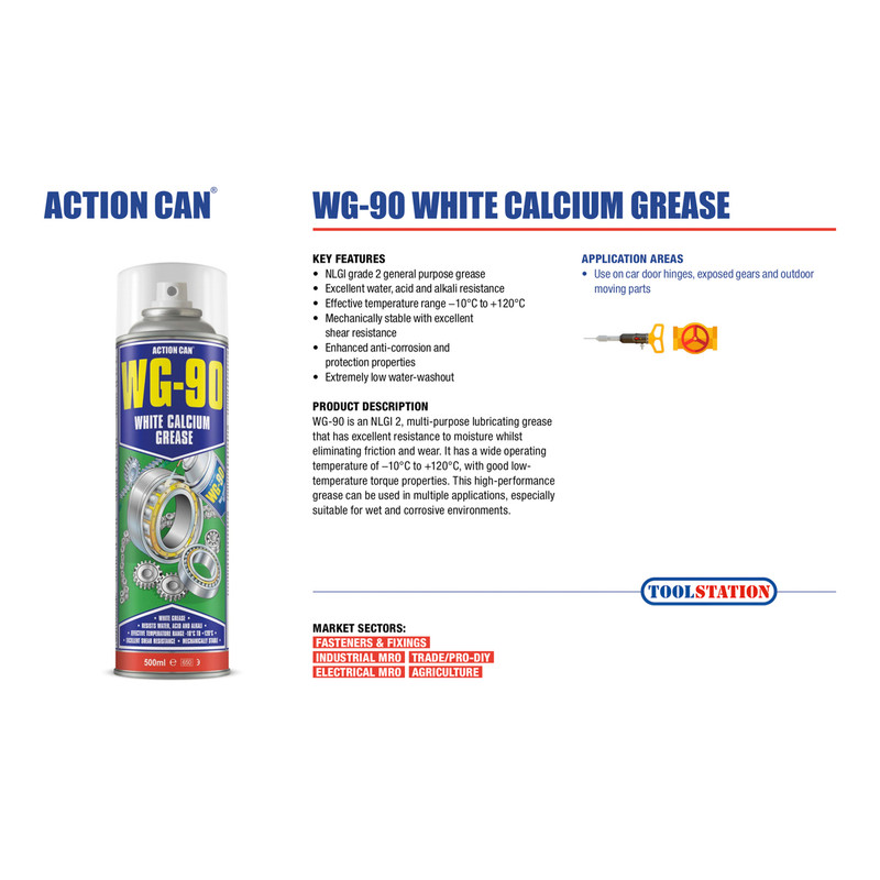Action Can WG-90 White Grease 500ml