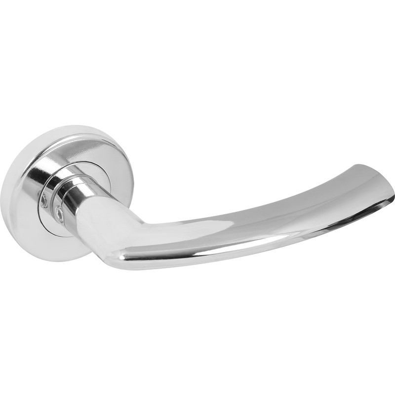 Serozzetta Dos Lever On Rose Door Handles Polished Chrome
