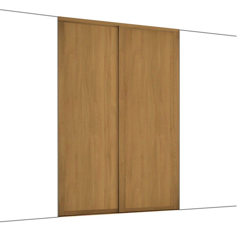 Spacepro Shaker 2 Door Sliding Wardrobe Kit Oak 1145 x 2260mm