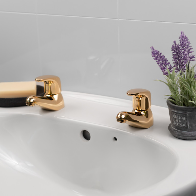 Methven Adore Taps Basin Pillar Gold
