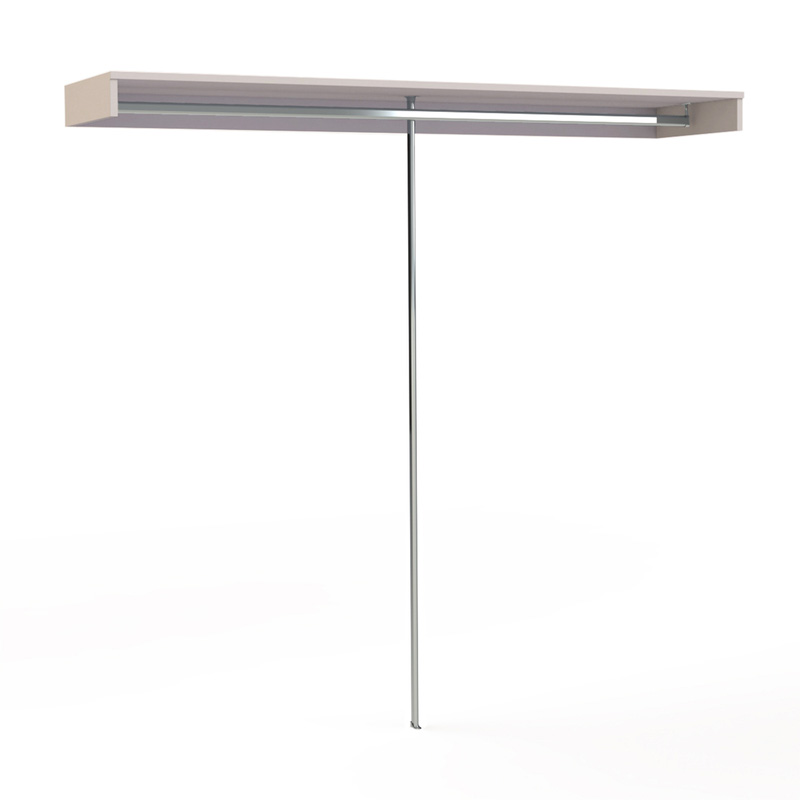 Spacepro Shelf and Hanger Bar Wardrobe Storage Cashmere 2800 x 500 x 108mm