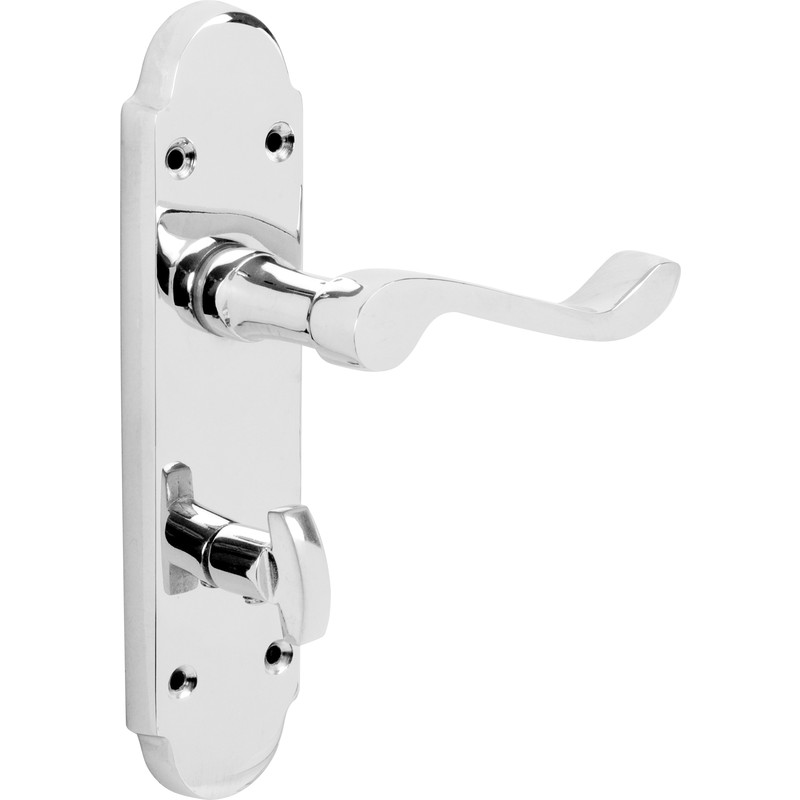 Eclipse Beaufort Door Handles Bathroom Polished