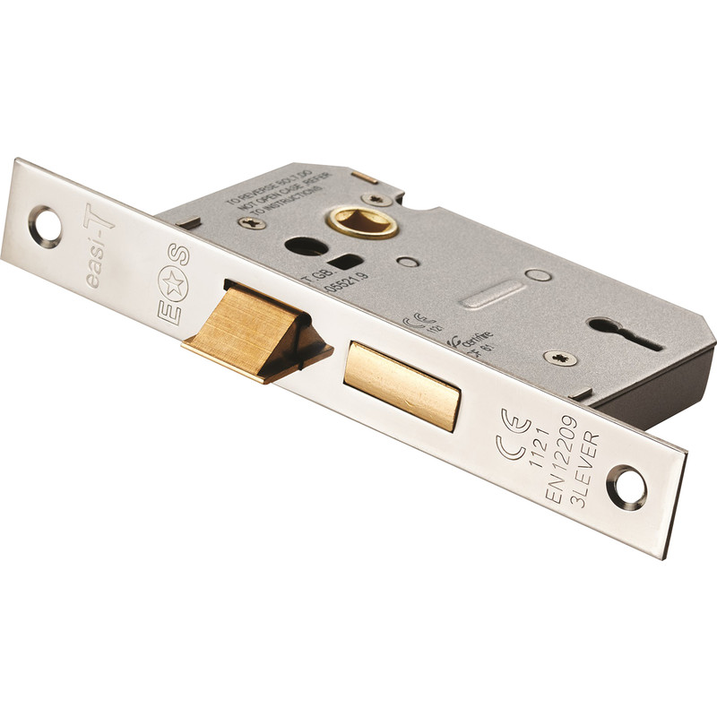 Eurospec 3 Lever Sashlock 2.5" Polished Nickel