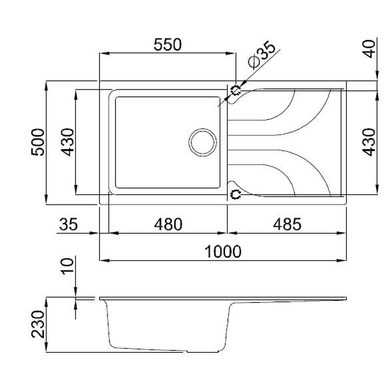 Reginox Ego Reversible Composite Kitchen Sink & Drainer Single Bowl White