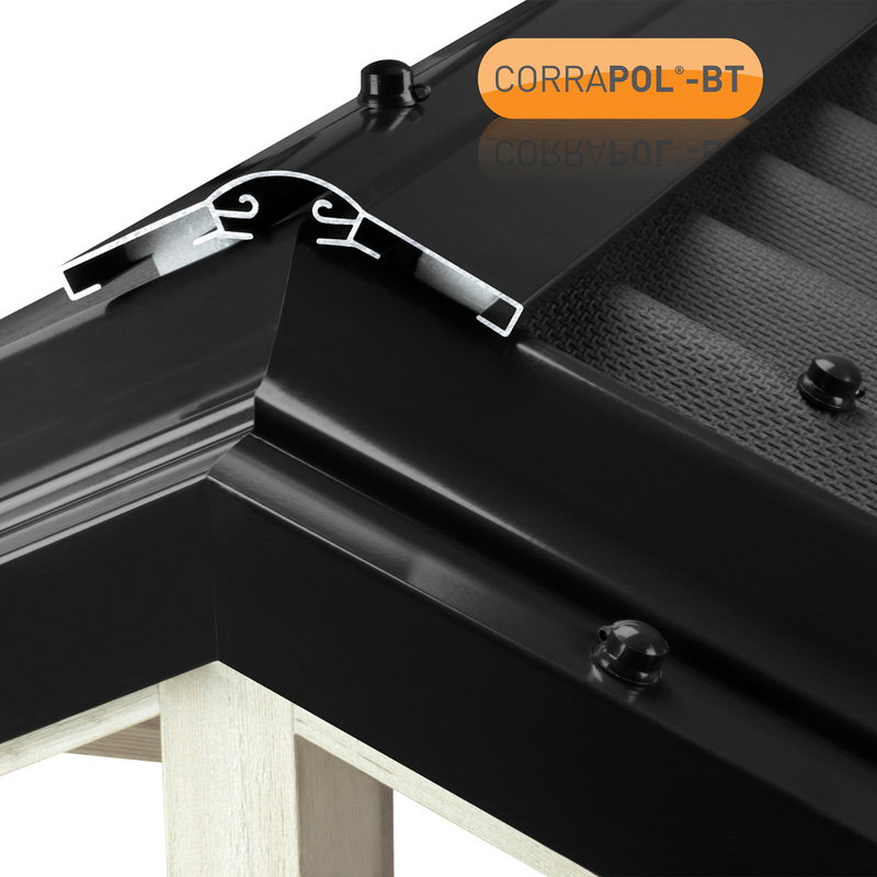Corrapol-BT Aluminium Ridge Bar Set Black 3m