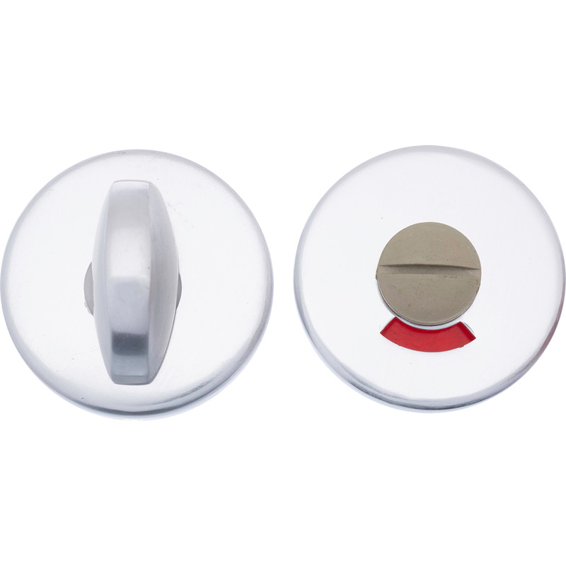 Aluminium Escutcheon Bathroom Thumbturn & Release 52 x 8mm