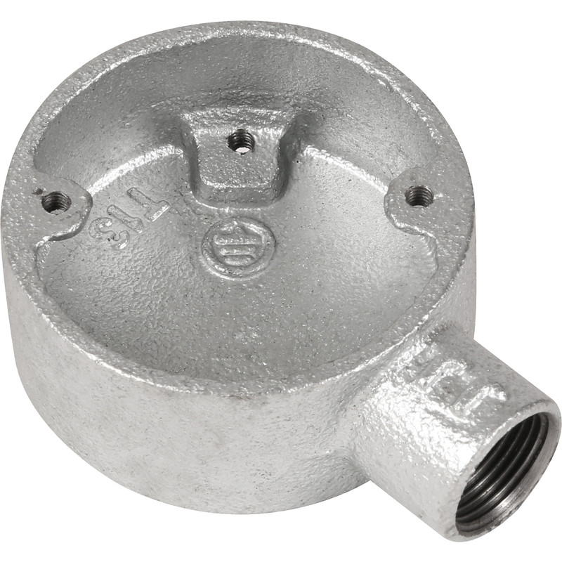 Deta Metal Conduit Terminal Box 20mm Galvanised
