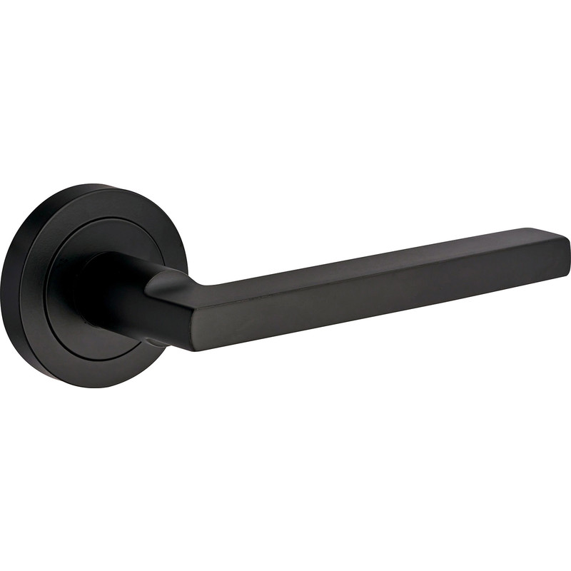 Scylla Lever On Rose Door Handles Matt Black