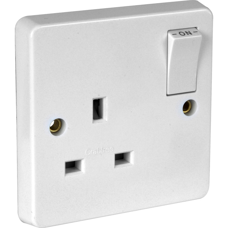 Crabtree Switched Socket 1 Gang Double Pole