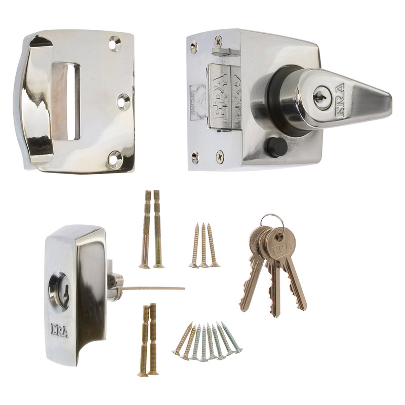ERA BS High Security Nightlatch Pol. Chrome Narrow