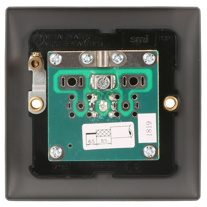 Power Pro Anthracite Coaxial Outlet Single