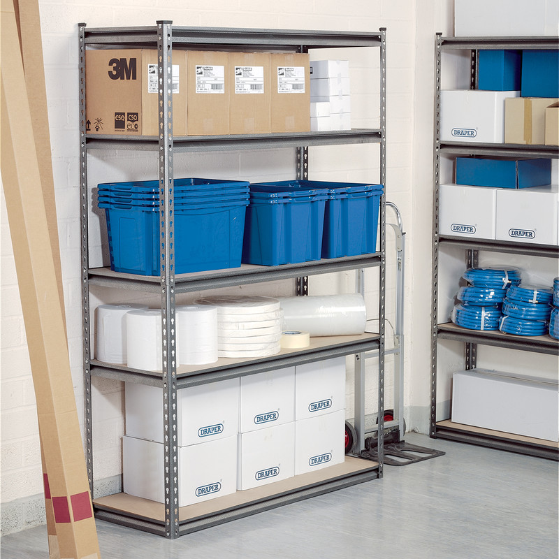 Draper  Expert Heavy Duty Steel Shelving Unit - Five Shelves 1220 x 450 x 1830mm