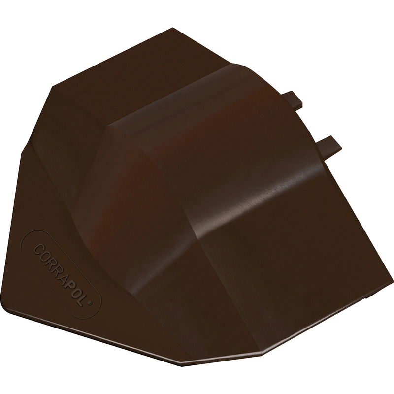 Corrapol-BT Aluminium Super Ridge Endcap Brown