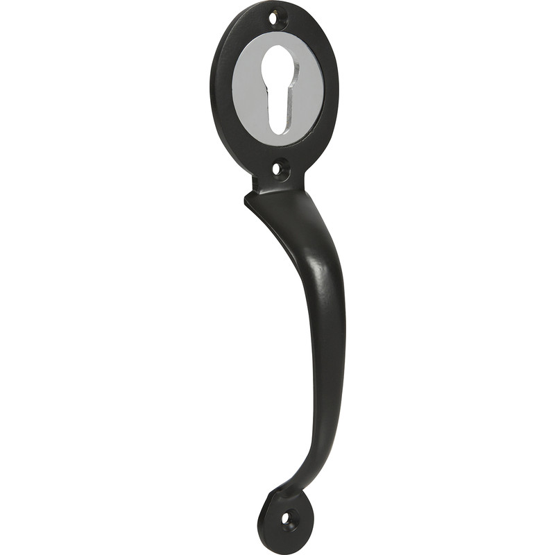 GateMate Euro Lock Pull Handle 200mm Epoxy Black