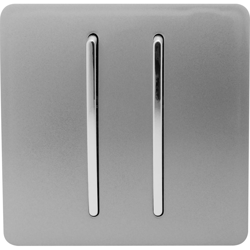 Trendiswitch Light Grey 2 Gang 2 Way 10 Amp Switch 2 Gang 2 Way