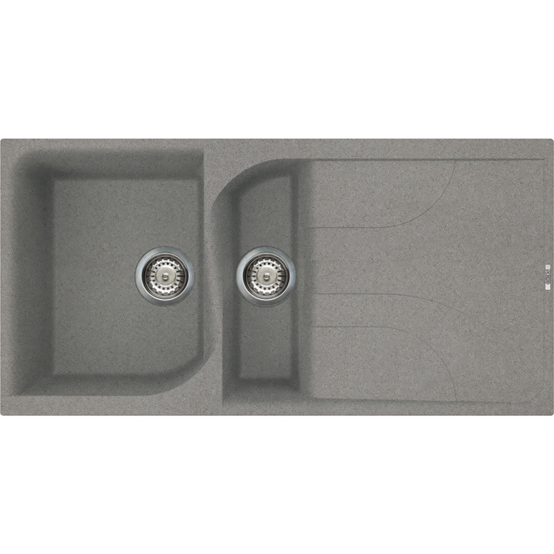 Reginox Ego Reversible Composite Kitchen Sink & Drainer 1.5 Bowl Titanium