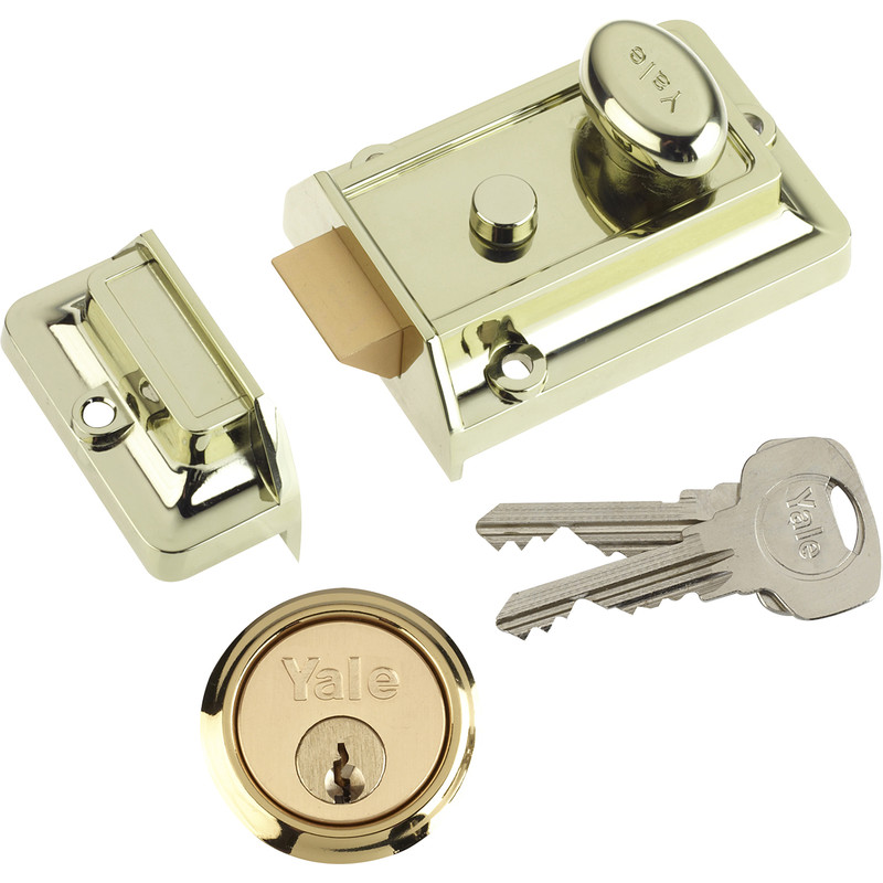Yale Traditional Nightlatch Polished Brass Standard