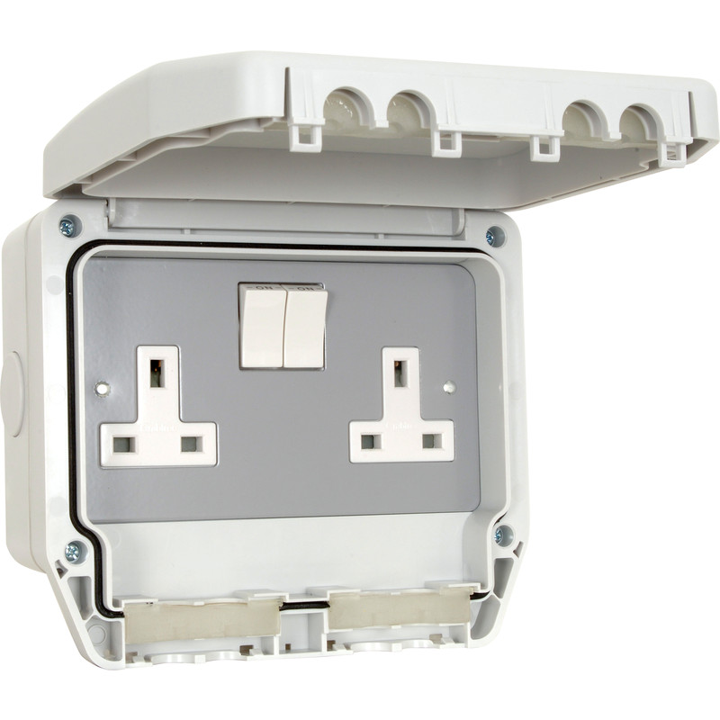 Crabtree IP56 13A DP Switched Socket 2 Gang