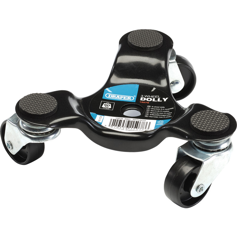 Draper Three Wheel Dolly 60kg Capacity